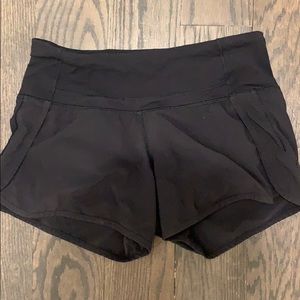 Black Lululemon Speed Up Short Size 2